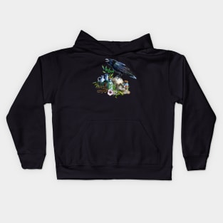 The herb witch crow Kids Hoodie